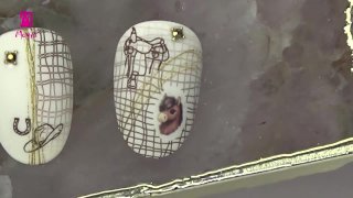 Horse themed nail art inspired by animal world - Preview