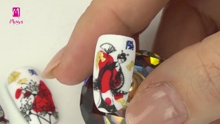 Stamping and foil nail art inspired by Japan - Preview