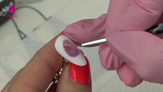 Easter nail art with Cat eye effect gel polish