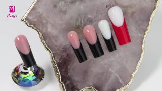 French Fusion acrylgel nail with coloured nail end - Preview
