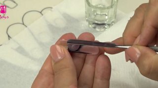 French Fusion acrylgel nail with coloured nail end